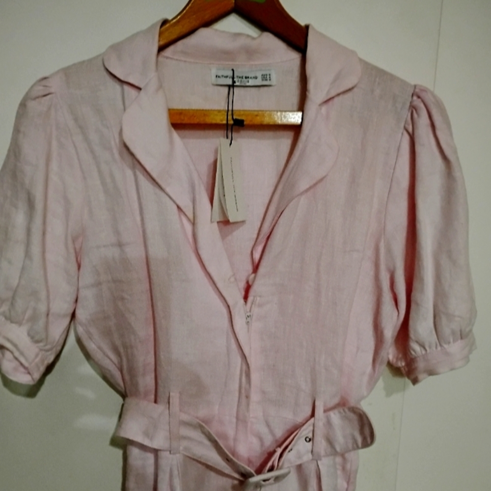 Ice pink jumpsuit with belt By Faithful the brand